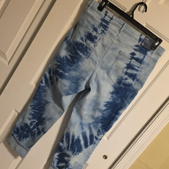 J. Jill Blue Tie-Dye Ankle Jeans - Picture 5 of 10